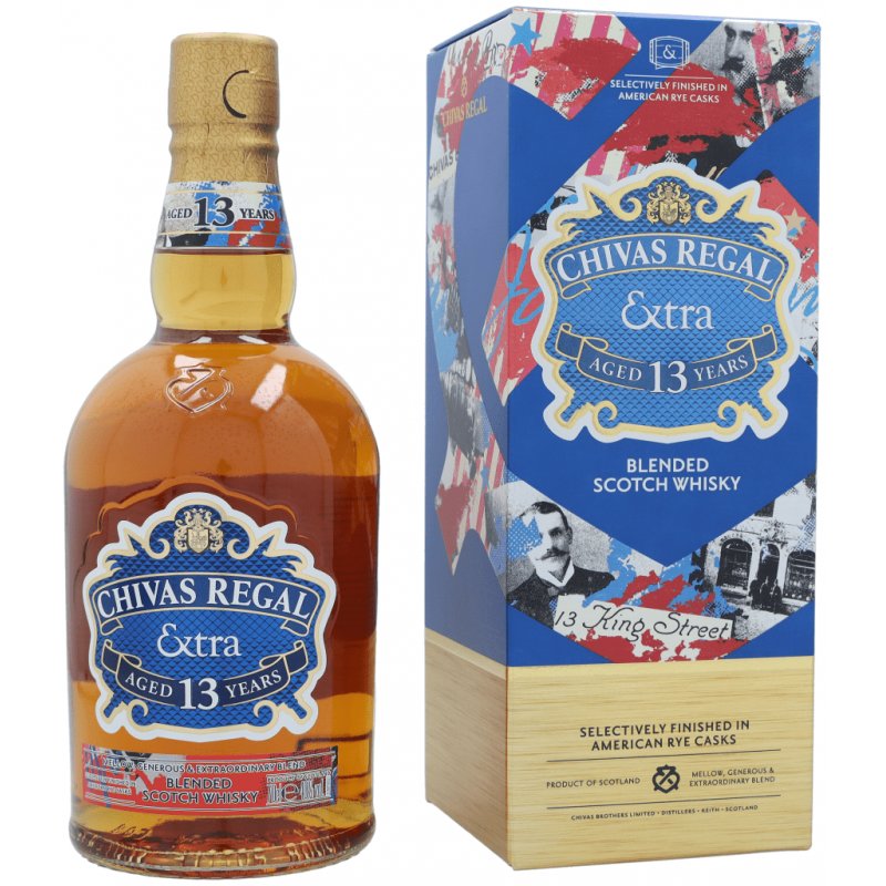 Chivas Regal 13 Years Extra American Rye Cask Blended Whisky + Giftbox ...